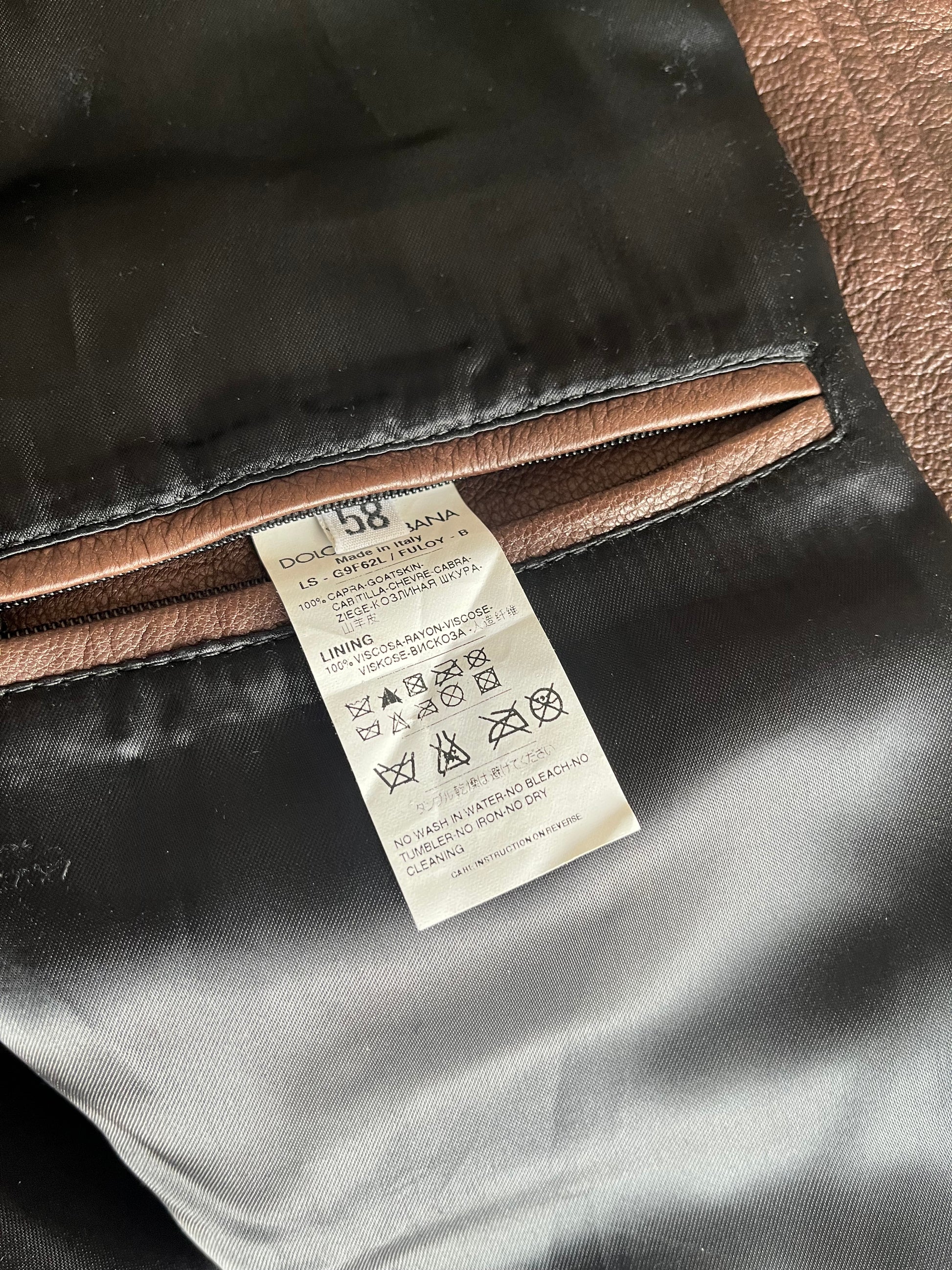 AW2014 Dolce & Gabbana Premium Leather Jacket (XL) - 7