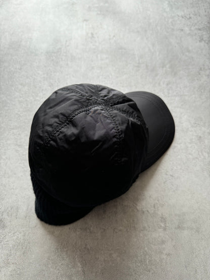 AW2001 Prada Black Wool Protect Nylon Cap  (OS) - 4