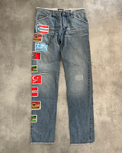 AW2004 Dolce & Gabbana Cosmopolite Flag Jeans  (L) - 1