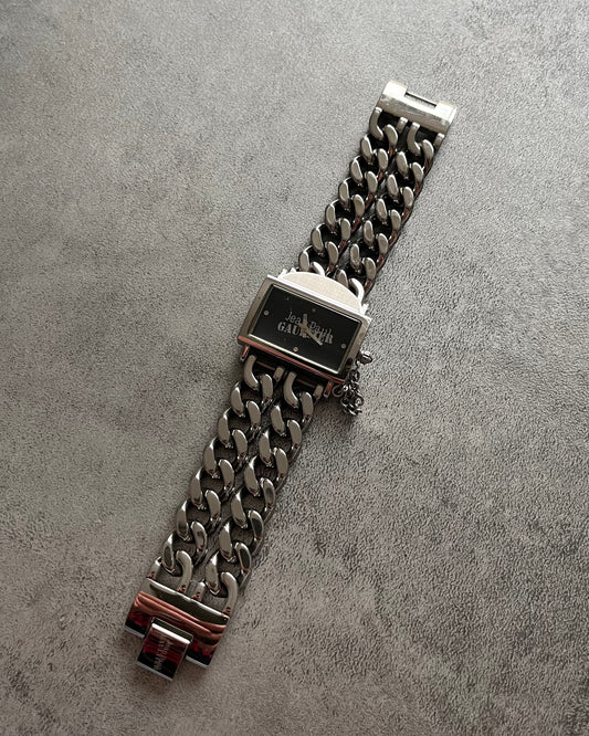 Jean Paul Gaultier Double Chain Silver Steel Watch (OS) - 1