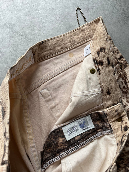 FW1999 Roberto Cavalli Furry Cawprint Movement Pants  (M) - 6