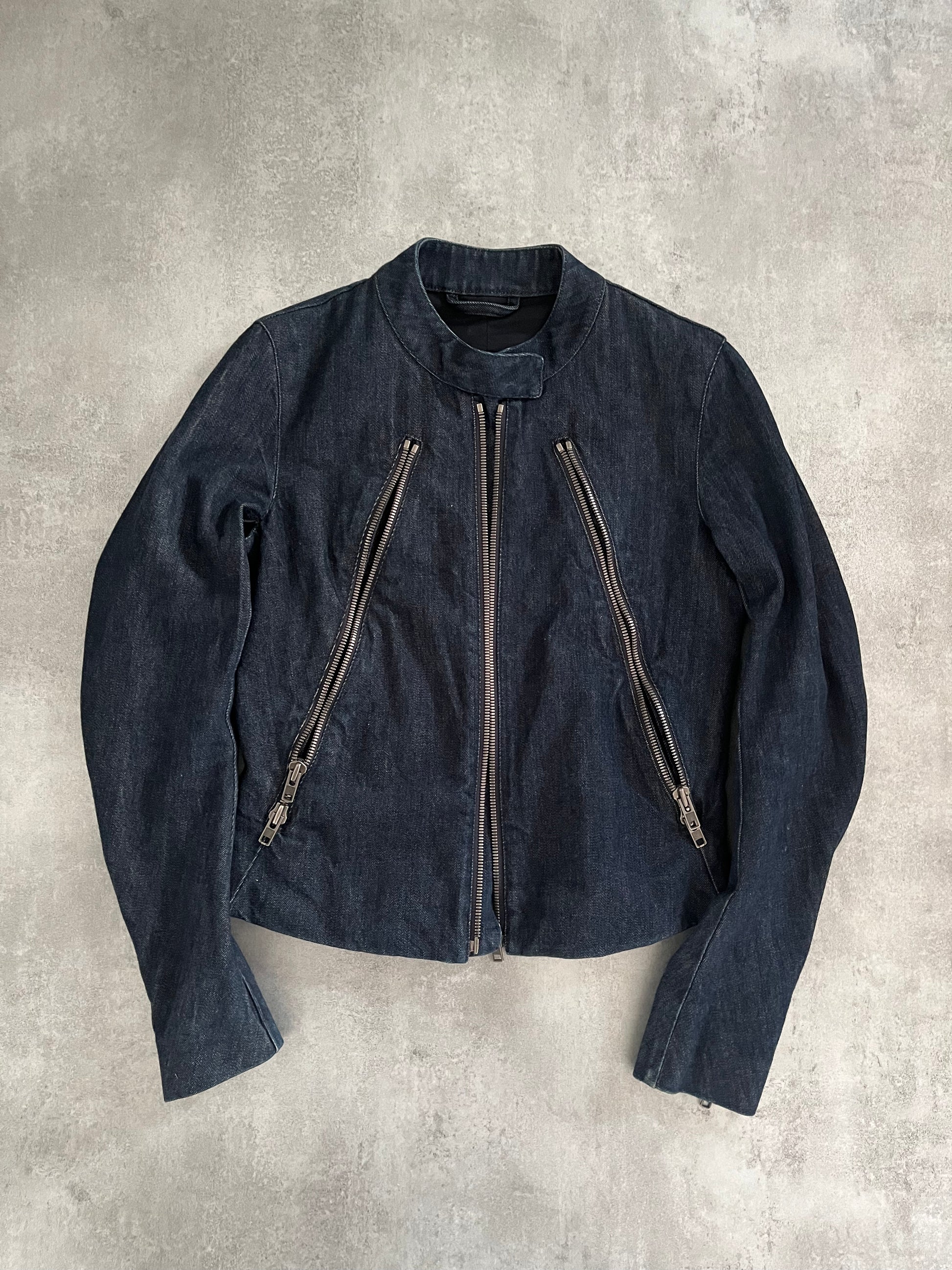 SS2011 Maison Margiela Denim 5 Zips Jacket (XS) - 2