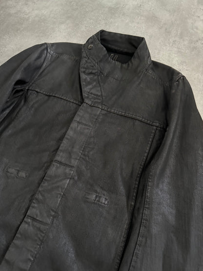 SS2016 Rick Owens Waxed Dark Black Jacket (XL) - 2