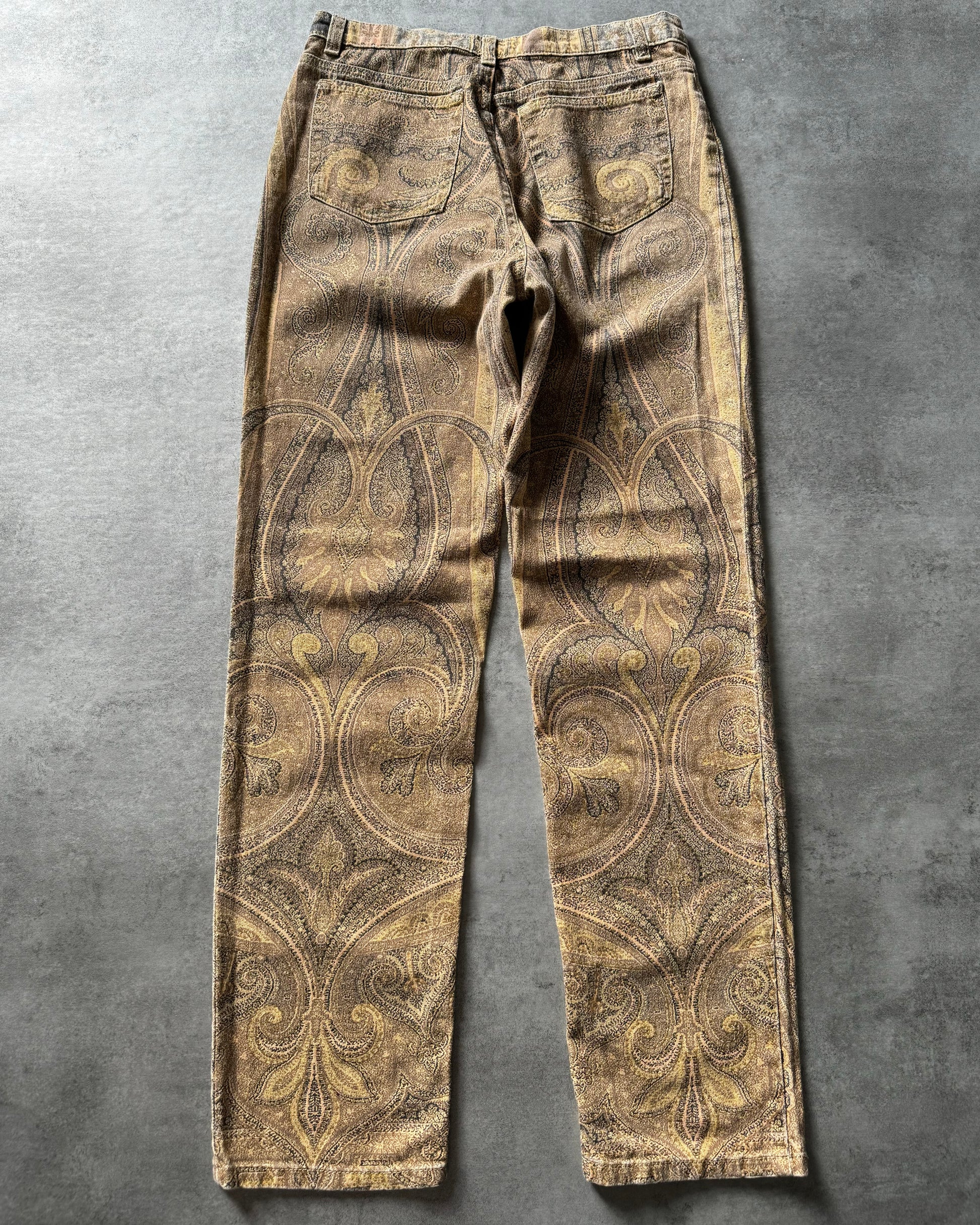 AW1998 Roberto Cavalli Royal Camel Arabic Mozaic Pants (S) - 2