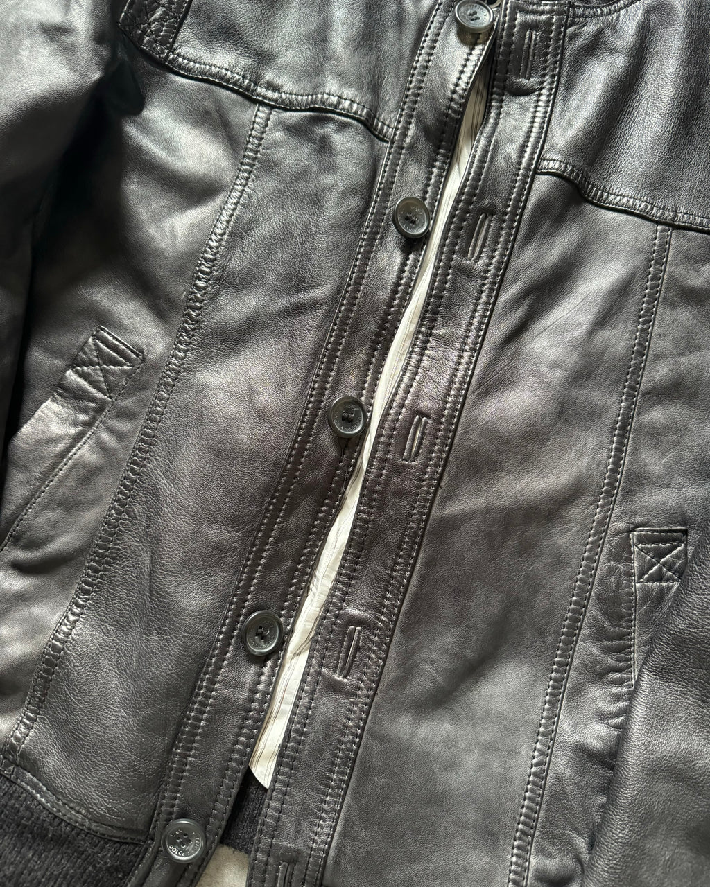 AW2007 Dolce & Gabbana Excellence Lamb Leather Jacket (L) - 9