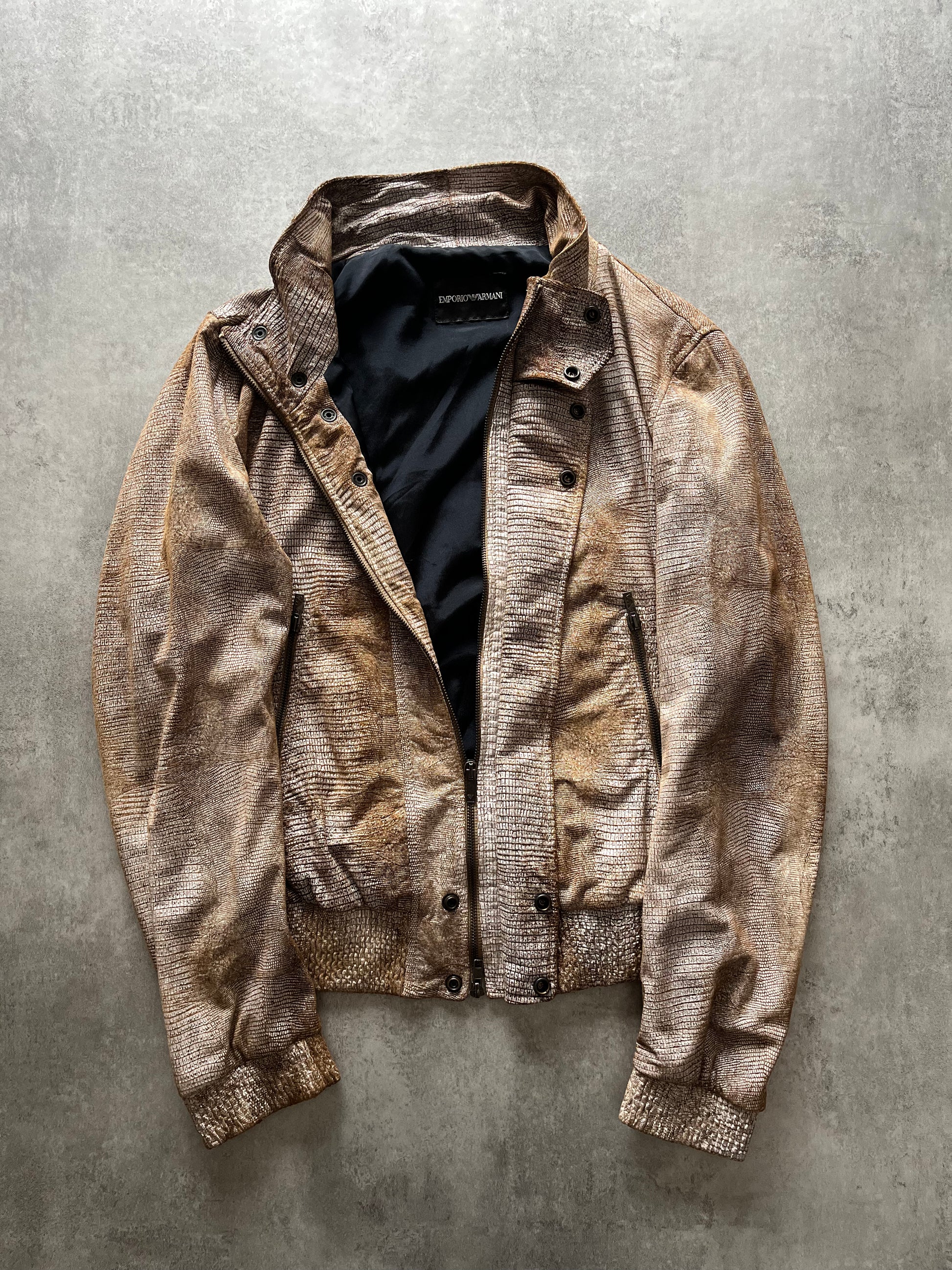 AW2008 Emporio Armani Eroded Psycho Camel Jacket (M) - 5