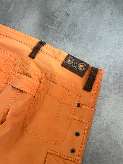 SS2004 Dolce & Gabbana Orange Parachute Shorts (L) - 4