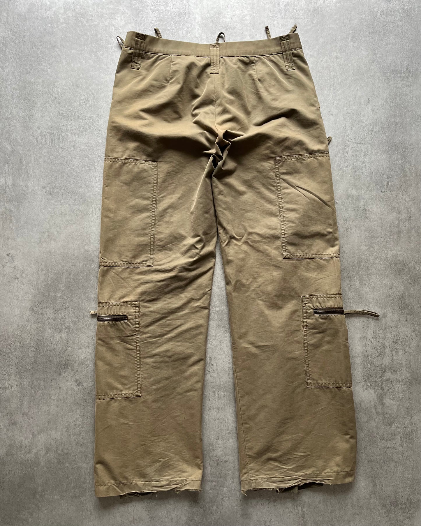 AW2005 Daniele Alessandrini Full Zip Olive Cargo Pants  (M) - 3