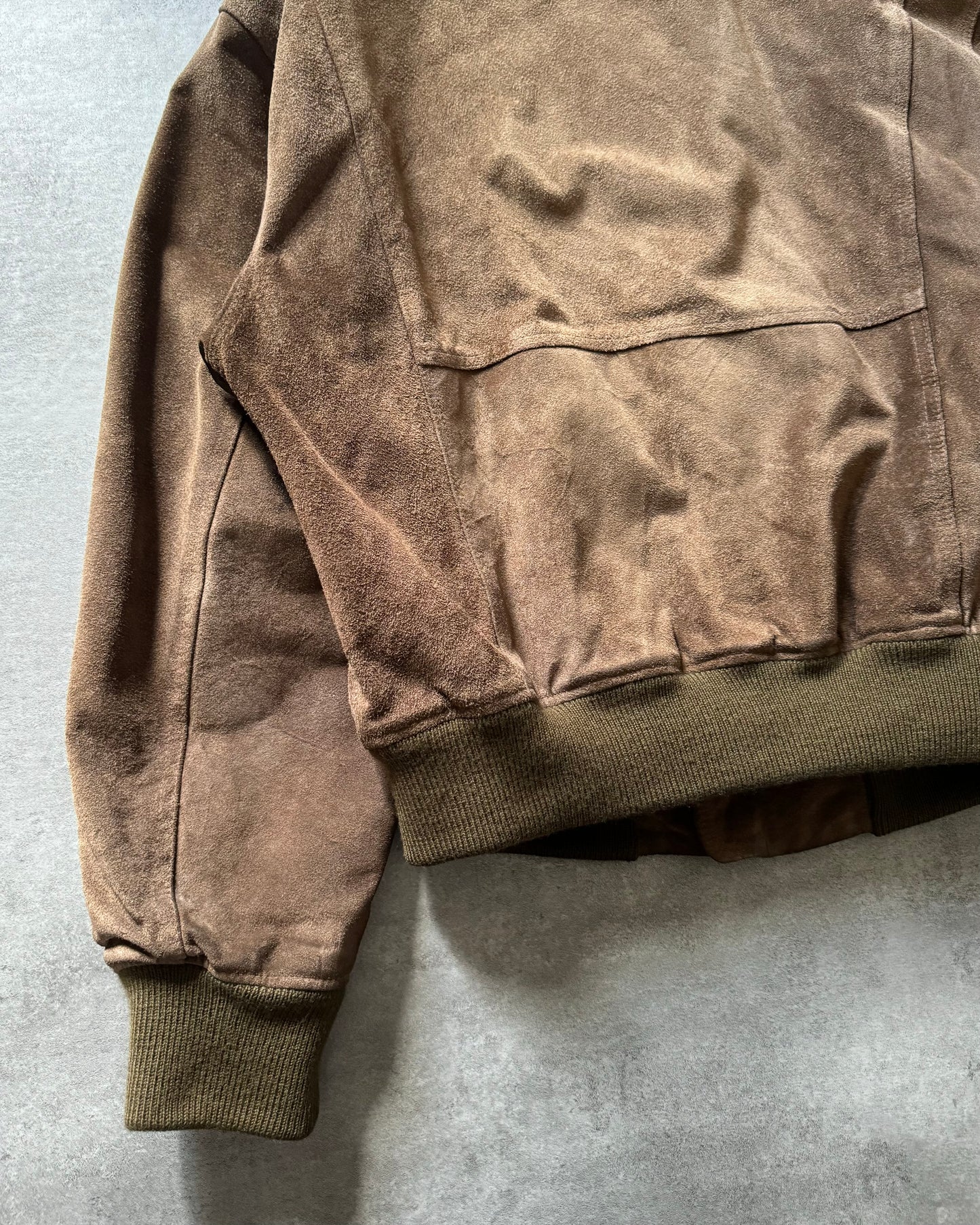 1980s Emporio Armani Genuine Leather Tunisia Bomber Jacket  (L) - 3