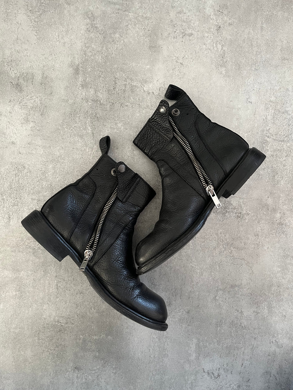 Rick Owens Rotary Zipped Leather Boots (42eu/us8.5)  (42) - 2