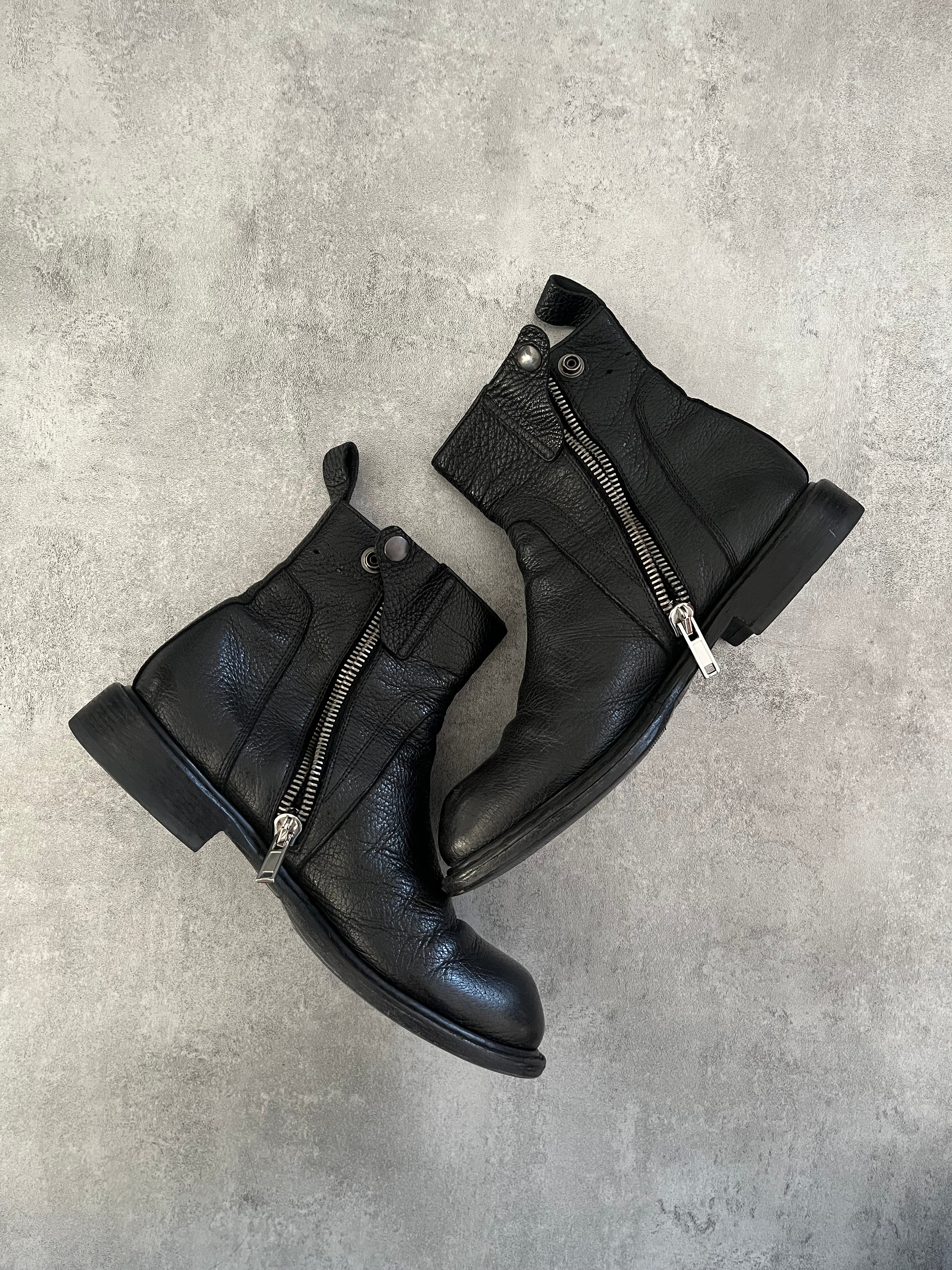 Rick Owens Rotary Zipped Leather Boots (42eu/us8.5)  (42) - 2