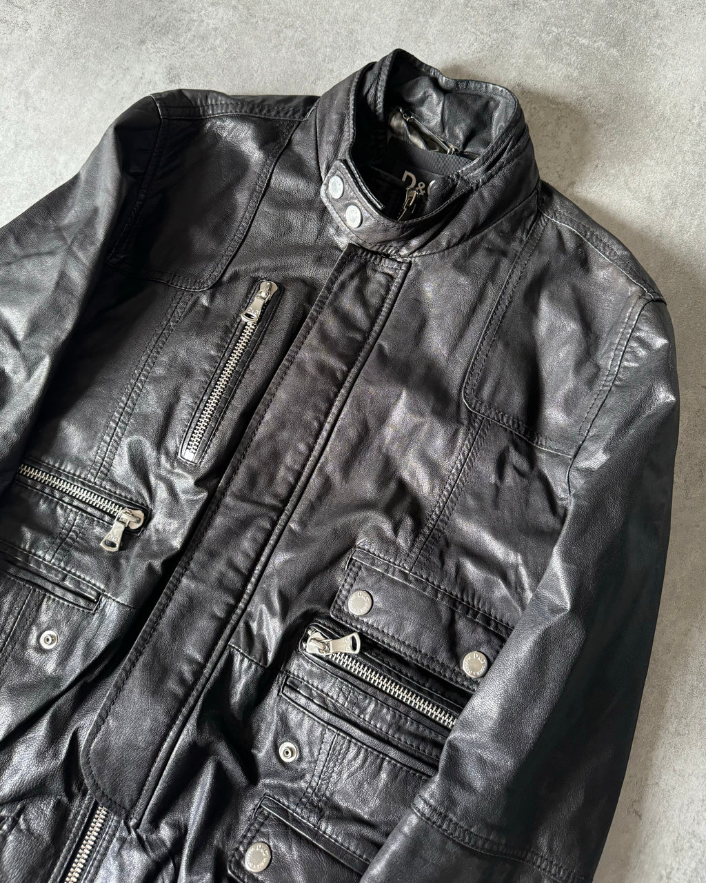AW2008 Dolce & Gabbana Utility Leather Jacket (M) - 7