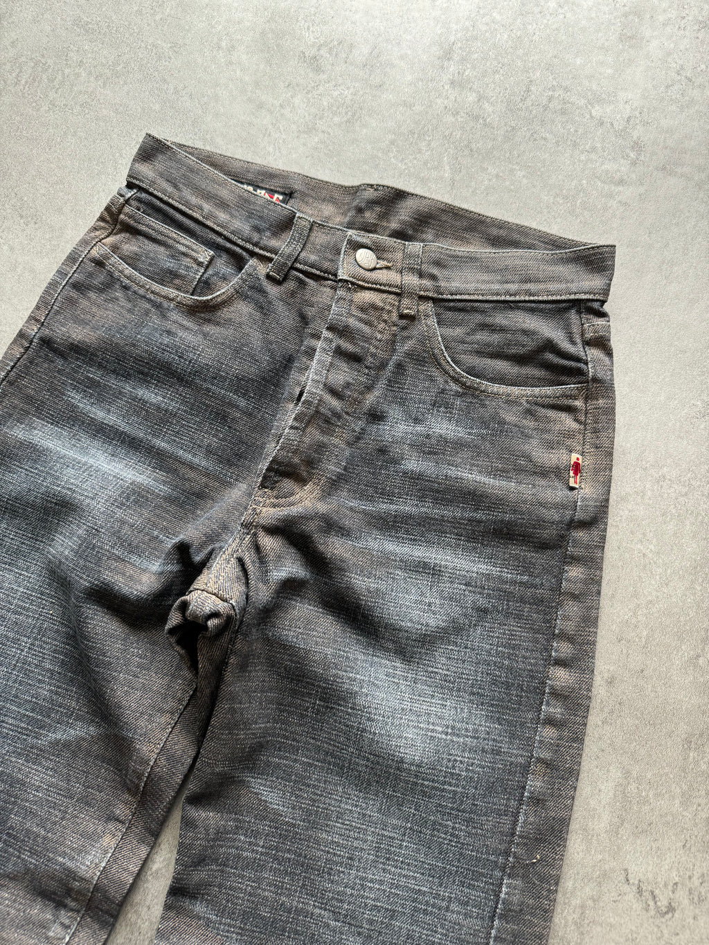 2000s Jean Paul Gaultier Raw Reversed Denim Pants (S) - 5