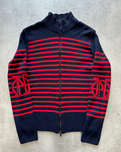 Jean Paul Gaultier French Wool Marine Zip-Up (S) - 1