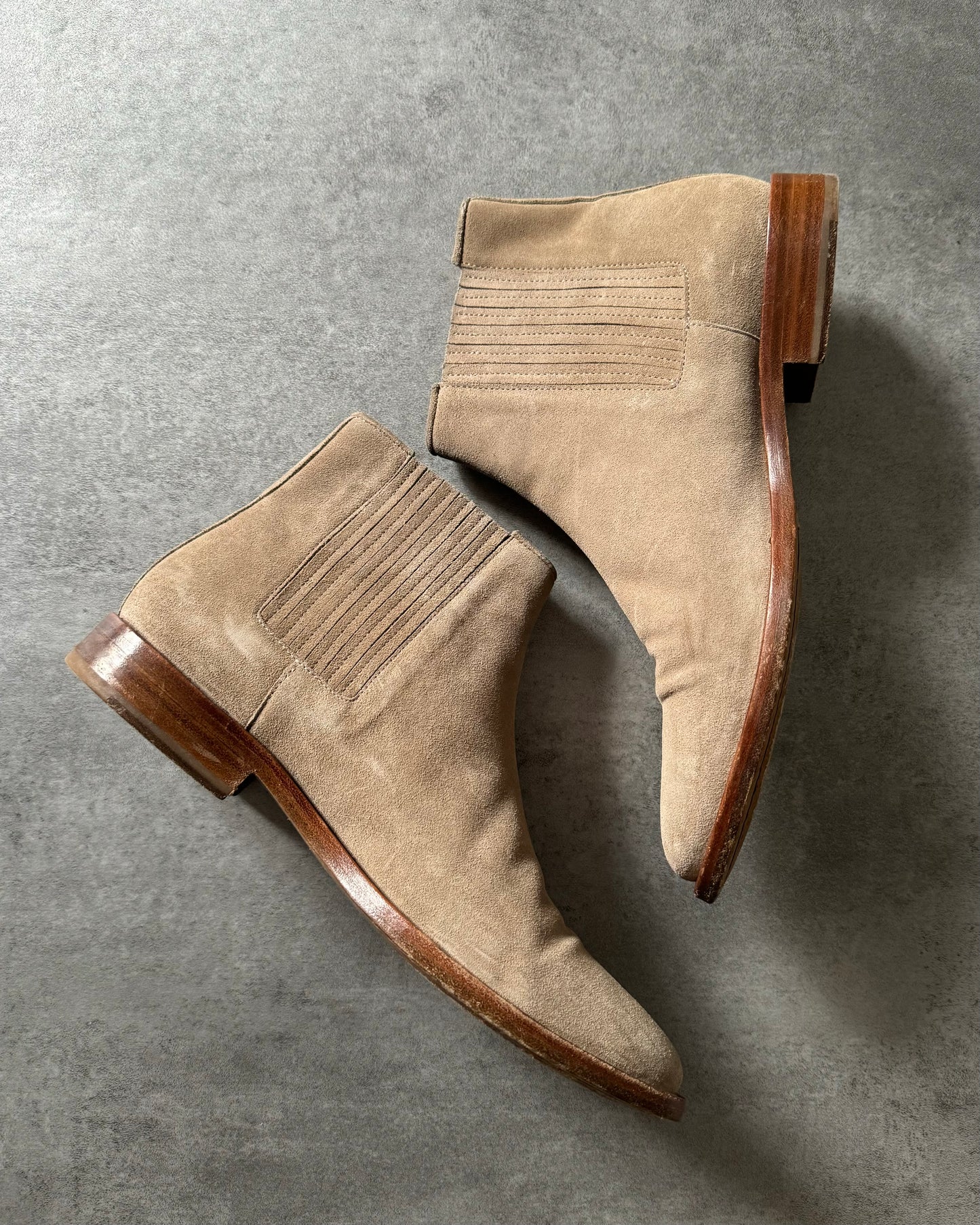 AW2018 Balmain Sahara Beige Suede Boots  (40) - 2