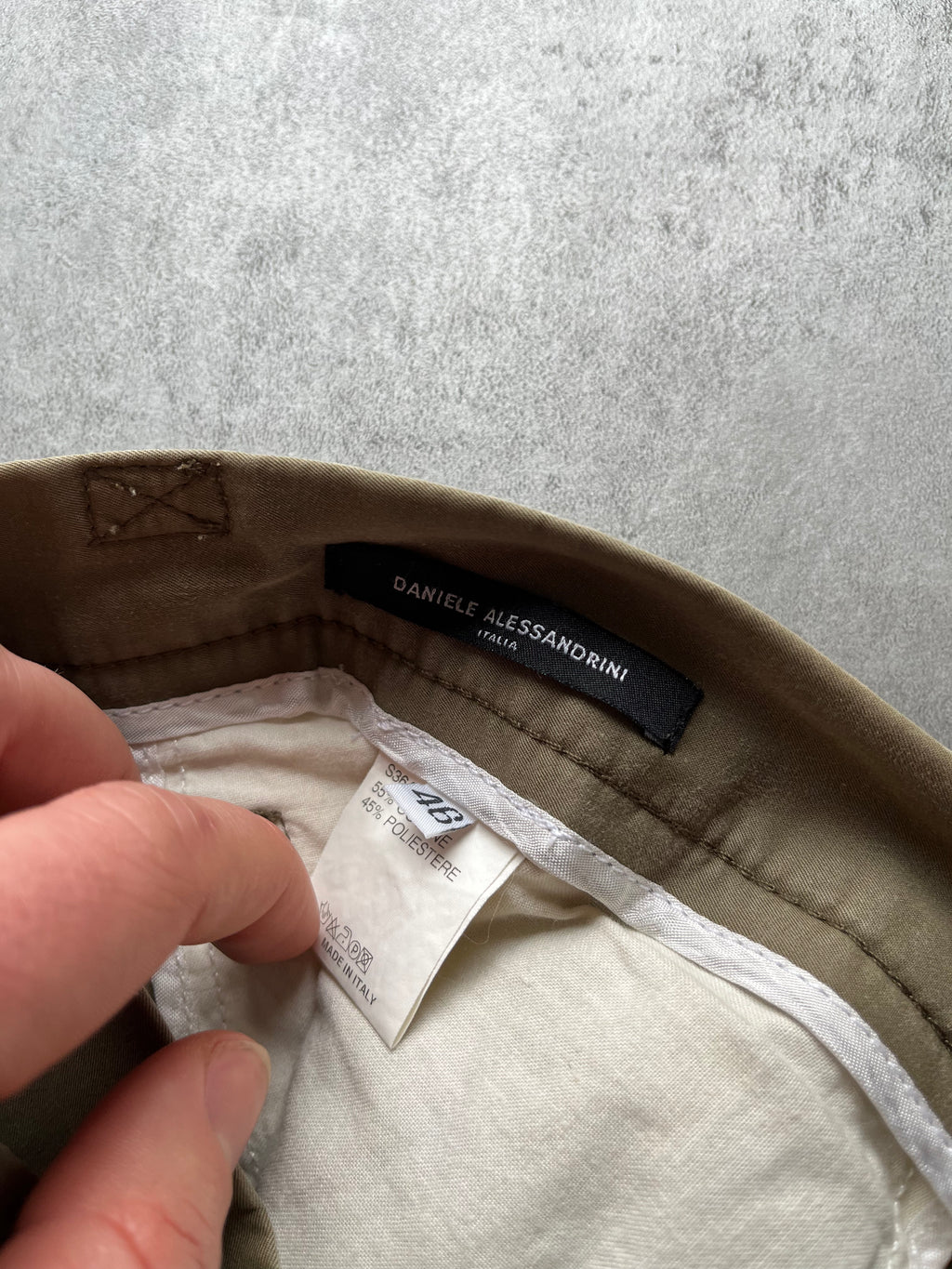 AW2005 Daniele Alessandrini Full Zip Olive Cargo Pants  (M) - 6