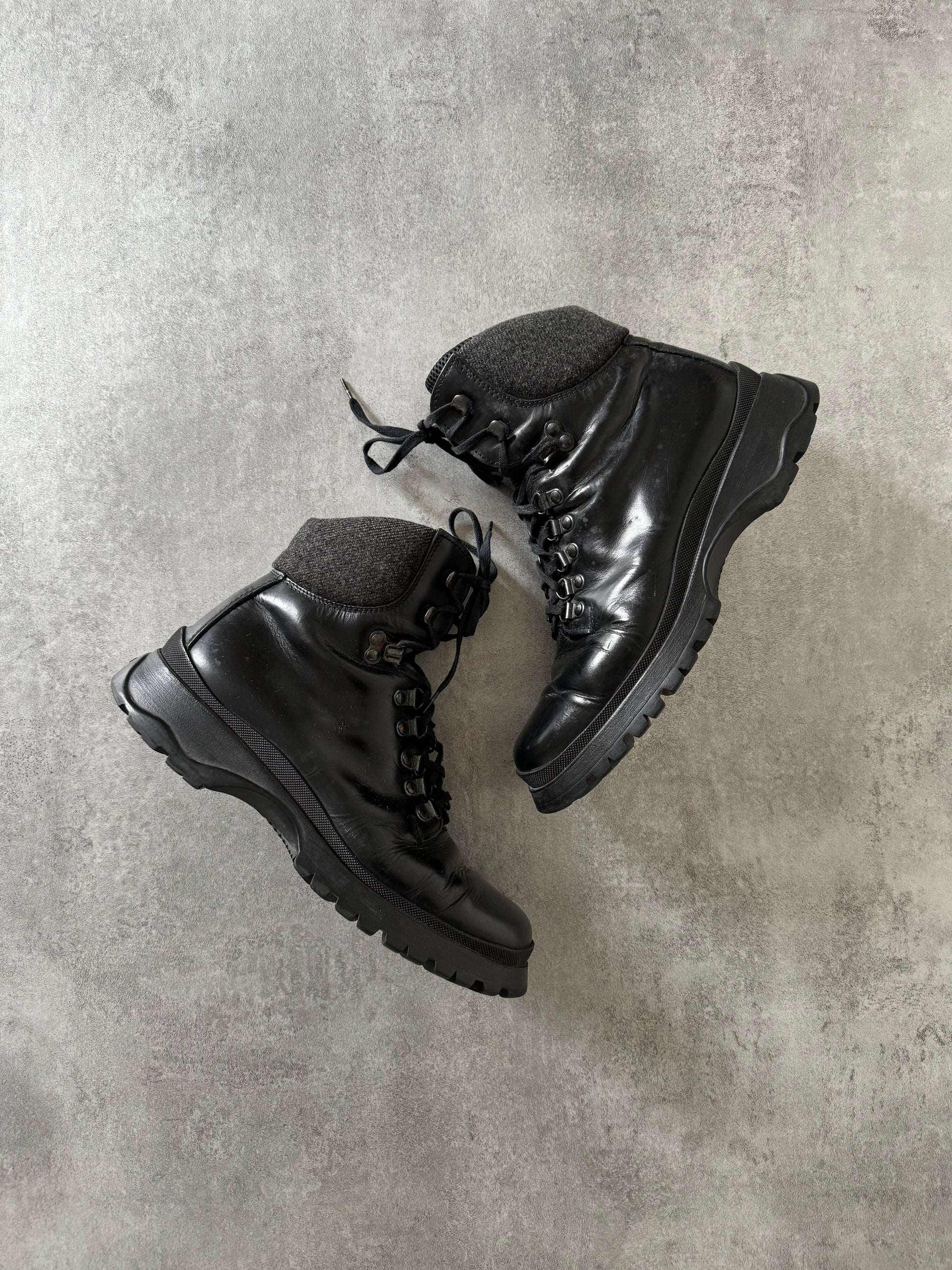 AW1999 Prada High Top Vibram Leather Boots  (40,5) - 4