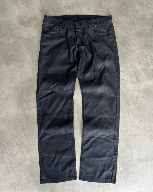 1990s' Prada Waxed Dark Shadow Pants (S/M) (M) - 1