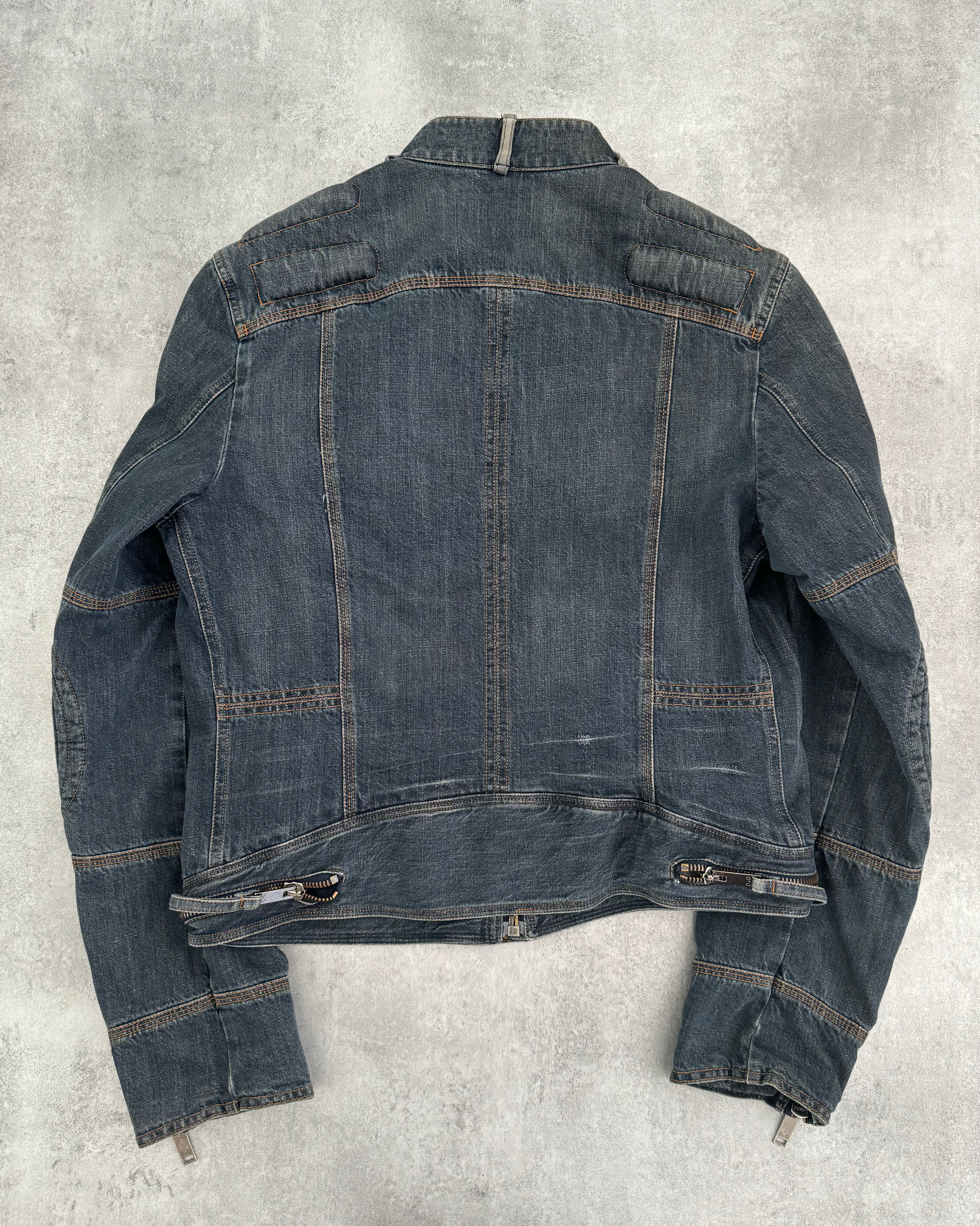 AW2004 Dolce & Gabbana Azure Utility Zipperwear  (M) - 2