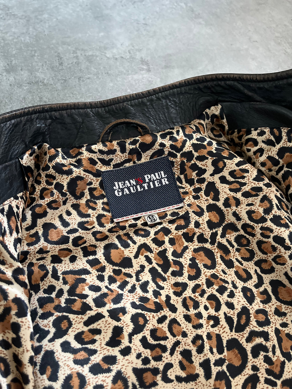 2000s Jean Paul Gaultier Van Gogh Skeleton Buffalo Leather Jacket (M) - 5