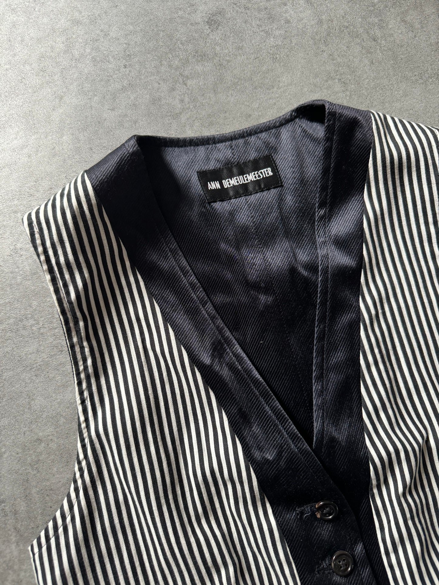 SS2009 Ann Demeulemeester Striped Waistcoat (XS) - 8