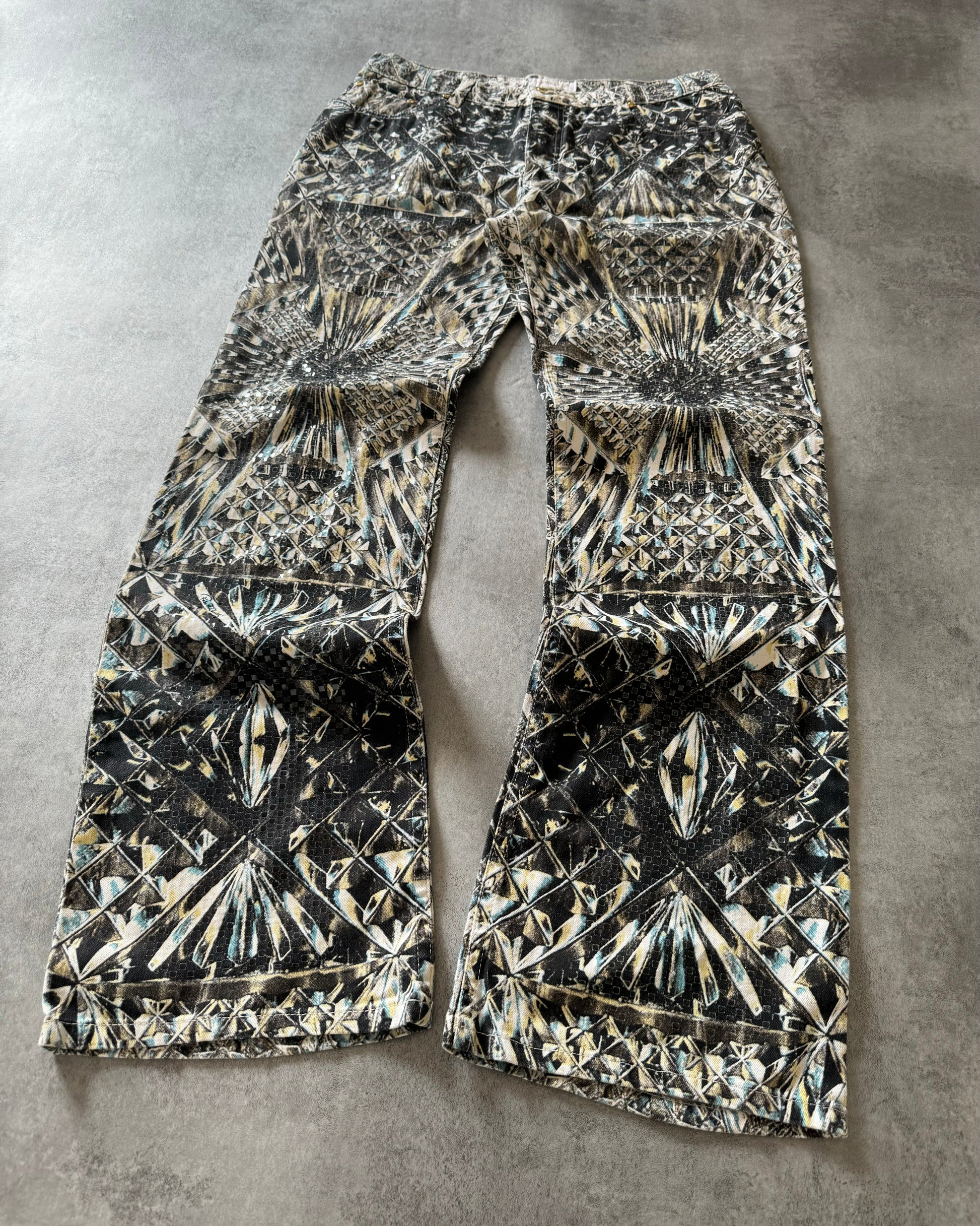 AW1999 Roberto Cavalli Logical Diamond Dynasty Pants (M) - 4