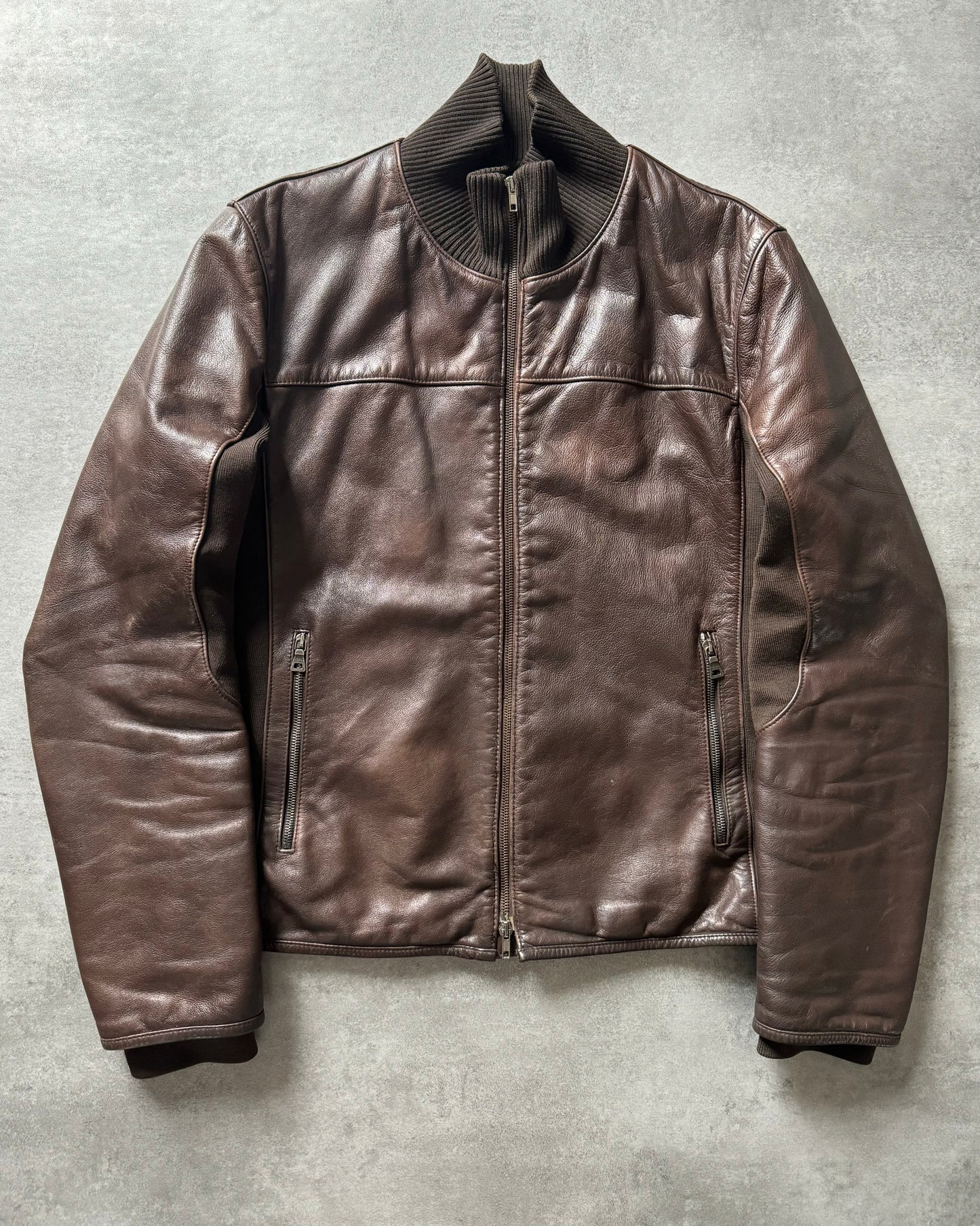 AW2007 Prada Hybride Italian Leather Jacket (L) - 1