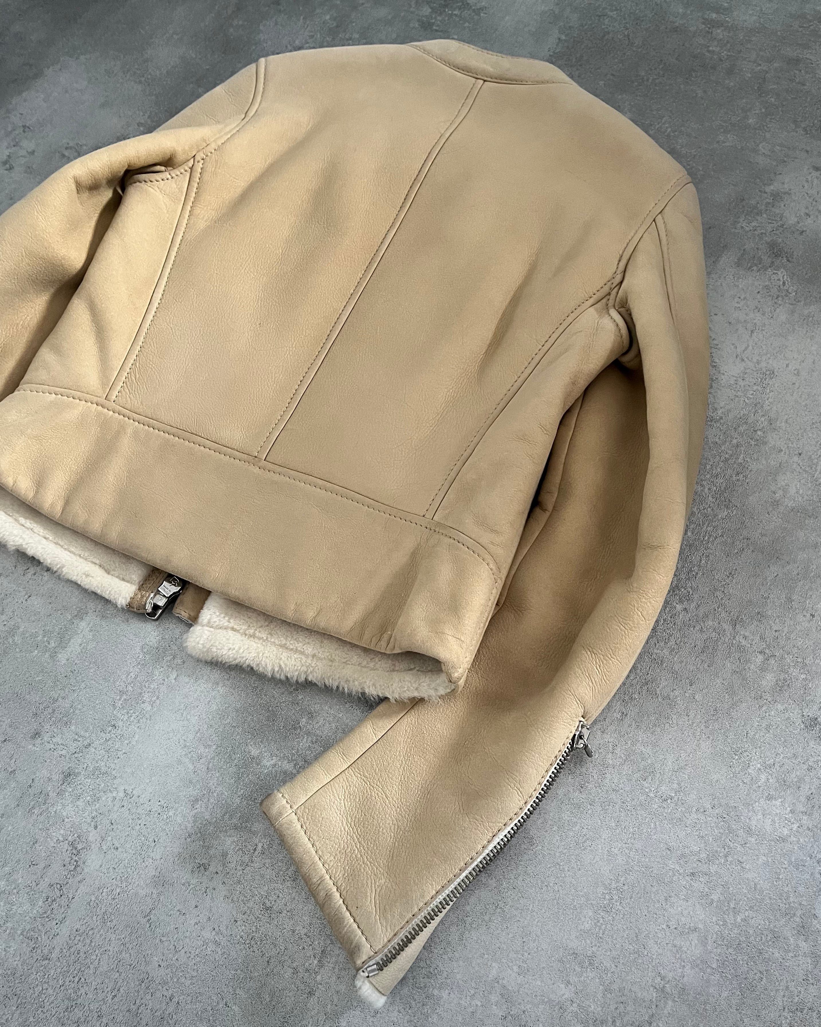 SS2004 Maison Martin Margiela 5 Zips Beige Jacket (XS) - 4