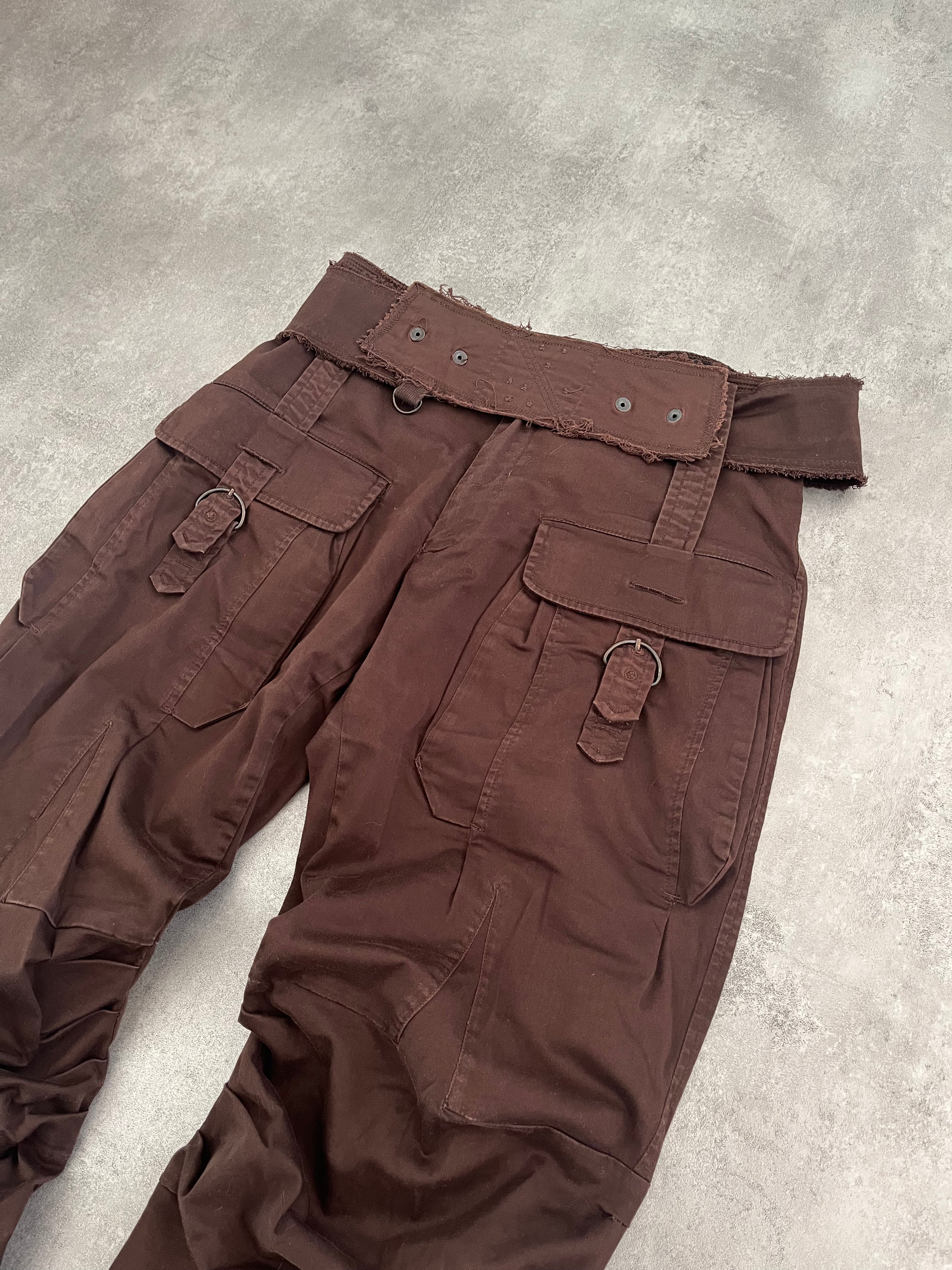 2000s' Marithé + François Girbaud Brown Funk Pants (S/M) (M) - 3