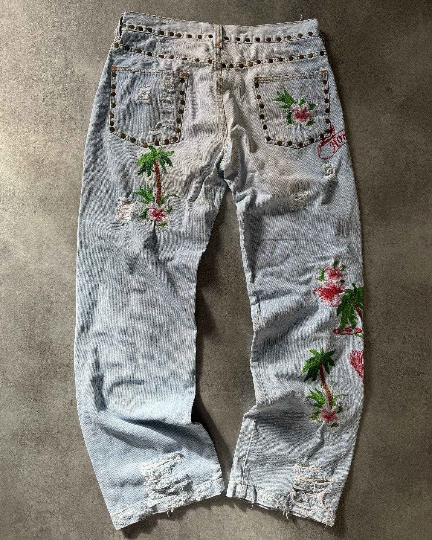 SS2006 Dolce & Gabbana Honolulu Embroideries Jeans (M) - 2