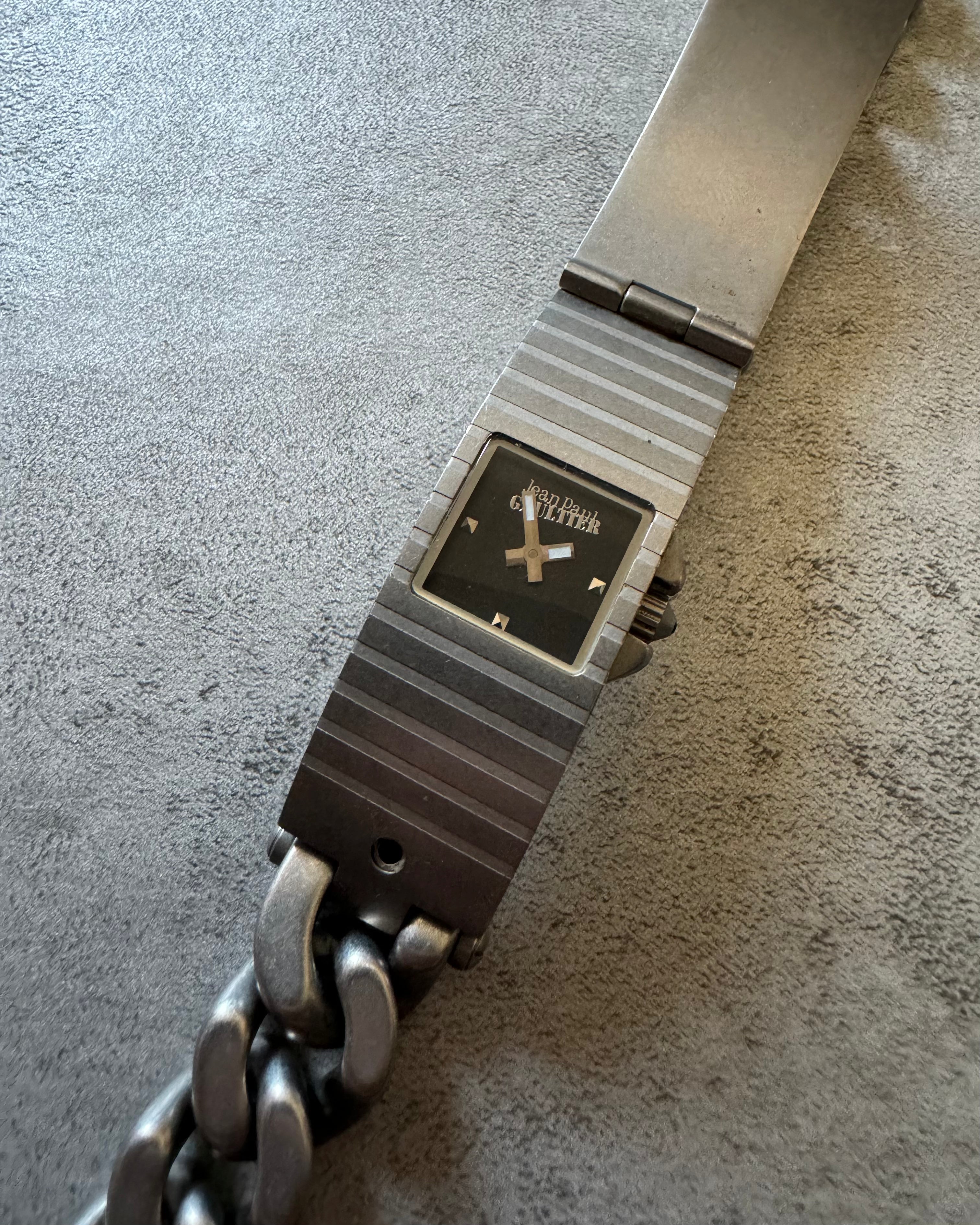 Jean Paul Gaultier Hidden Frame Silver Watch  (OS) - 6