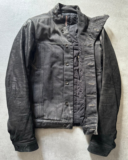 AW2014 Rick Owens Slave Hybrid Leather Jacket (S) - 2