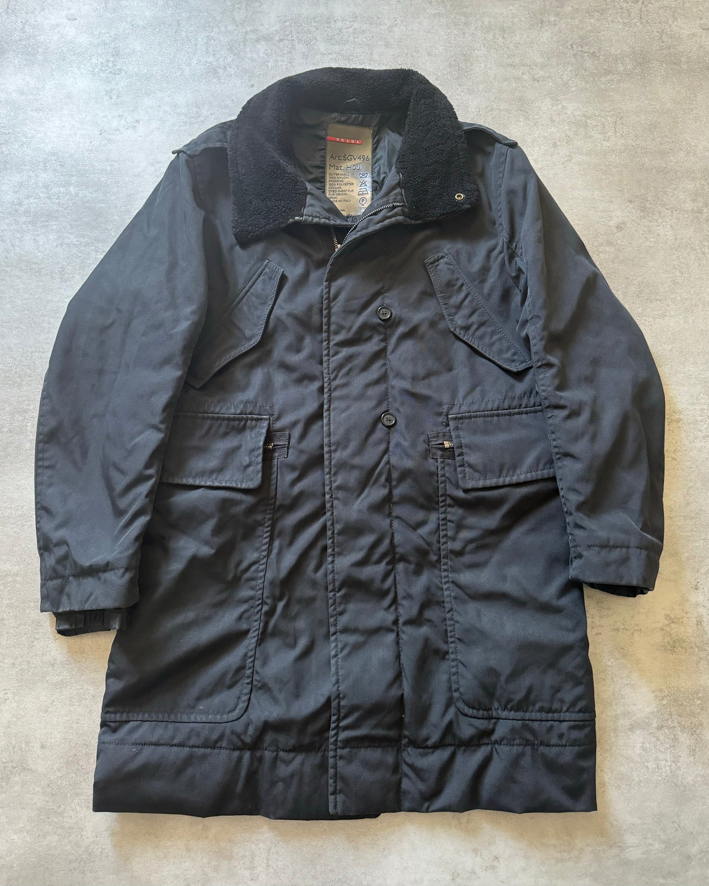 2000s Prada Astro Ski Tactical Navy Jacket (L) - 1