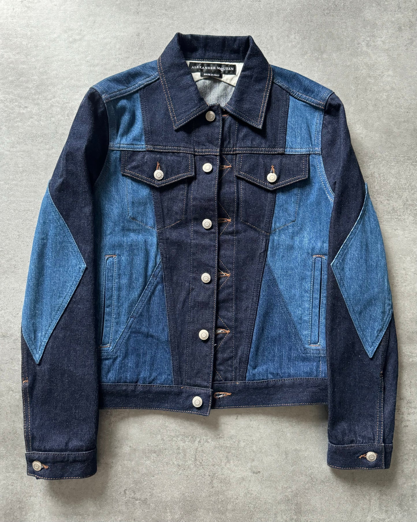 AW2017 Alexander McQueen Blue Juxtaposition Denim Jacket (S) - 3