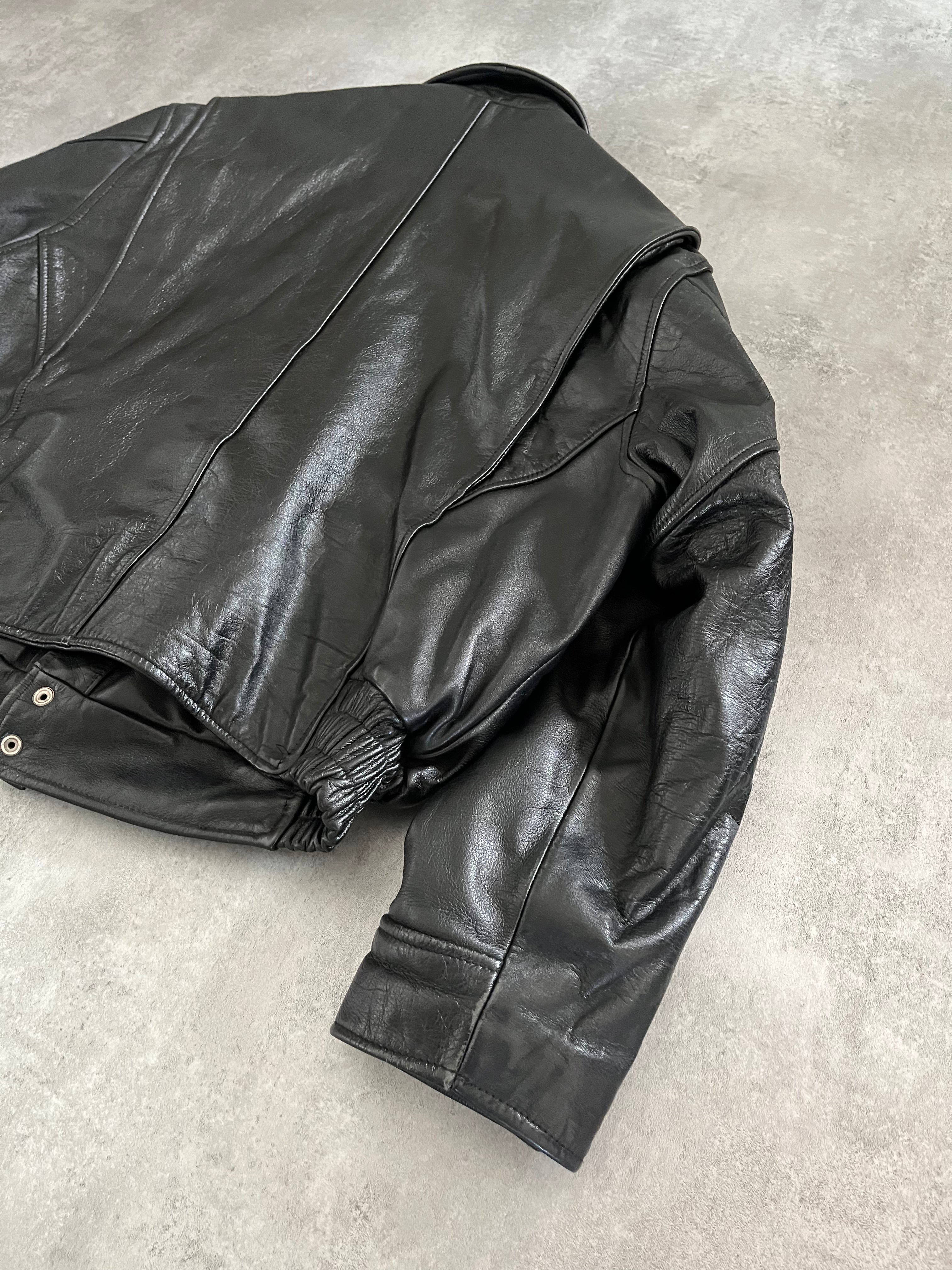 1990s Avirex Army New-York Leather Jacket (L) - 3