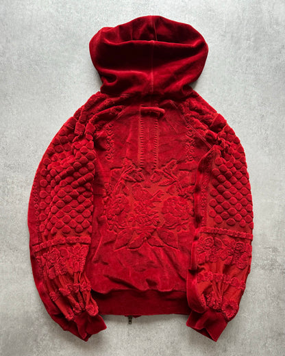 2000s Jean Paul Gaultier Red Elite Threads Emporium Sweater (XS) - 3