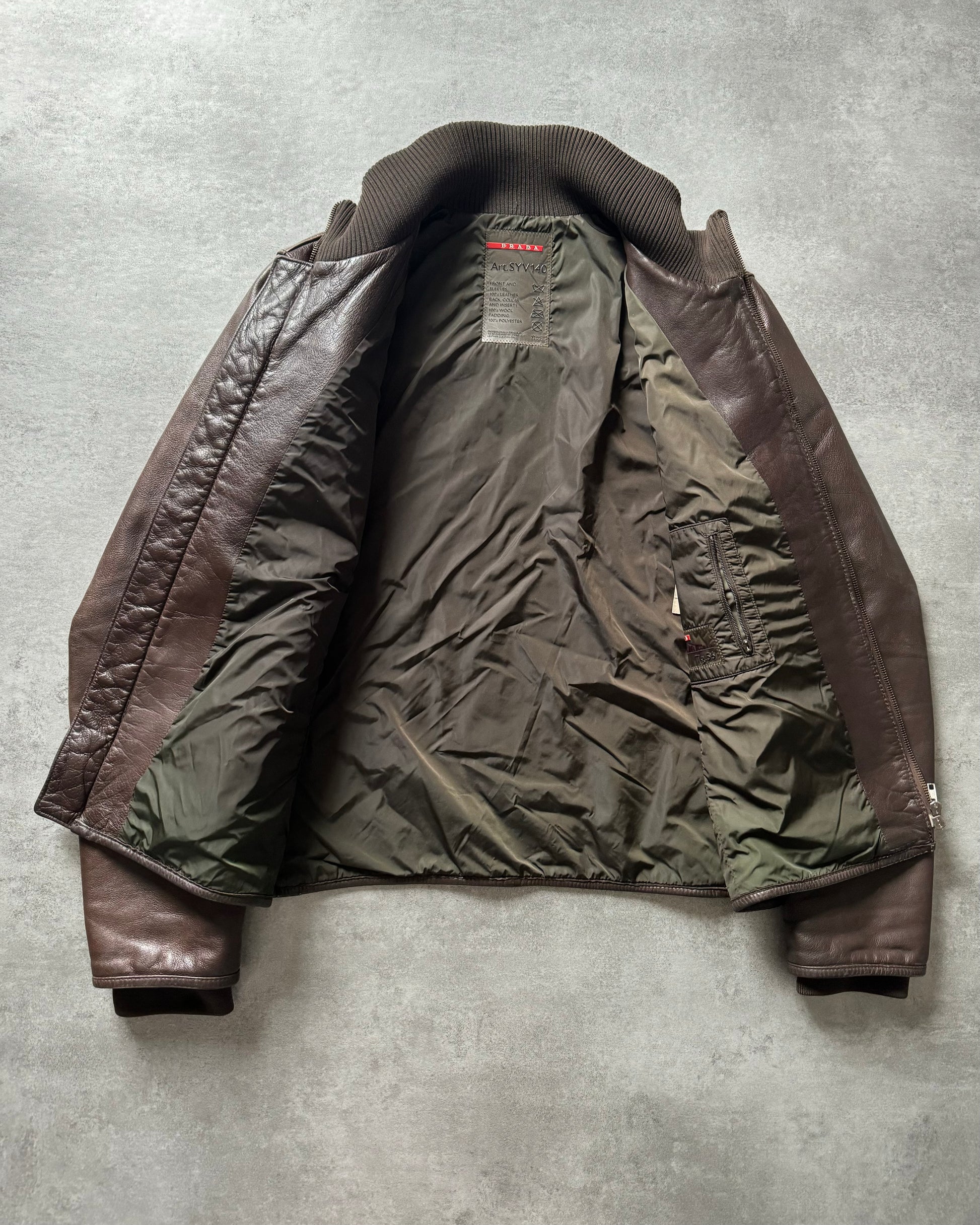 AW2007 Prada Hybride Italian Leather Jacket (L) - 6