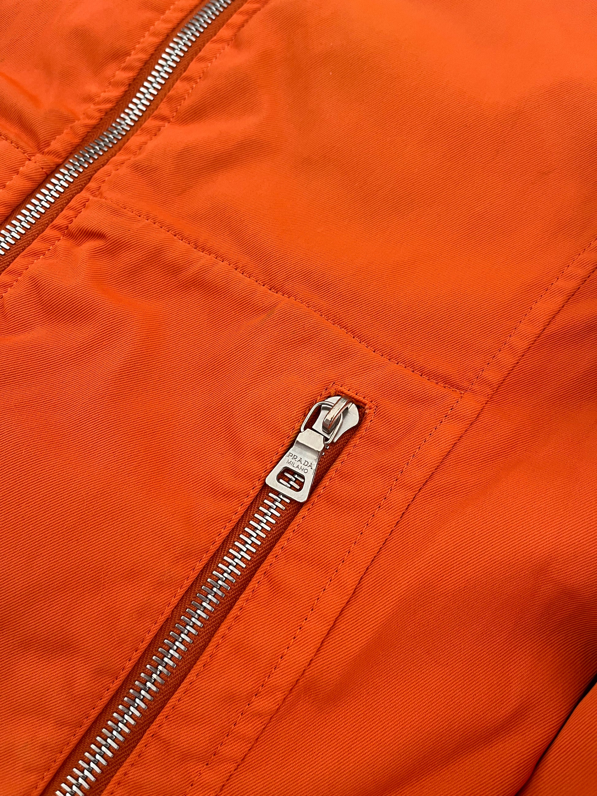 2000s' Prada Orange Nylon Jacket (XS) (XS) - 10