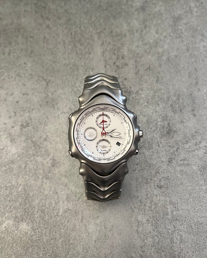 2006 Oakley GMT Silver Steel Watch (OS) - 1
