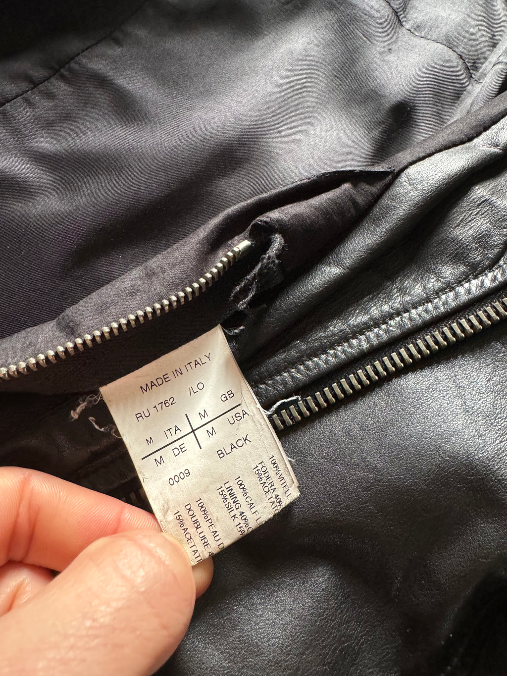 Rick Owens Biker Calf Leather Shadow Jacket (M) - 10
