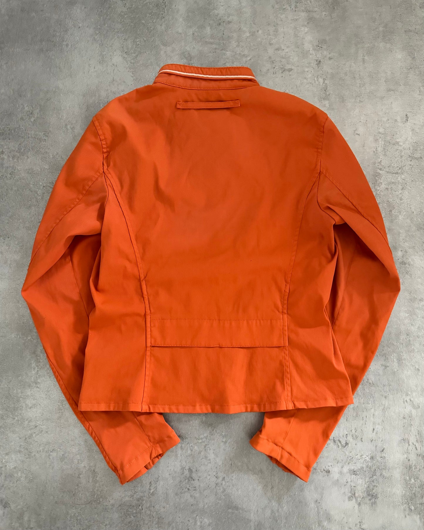 2000s Prada Orange Nylon Jacket (XS) - 3