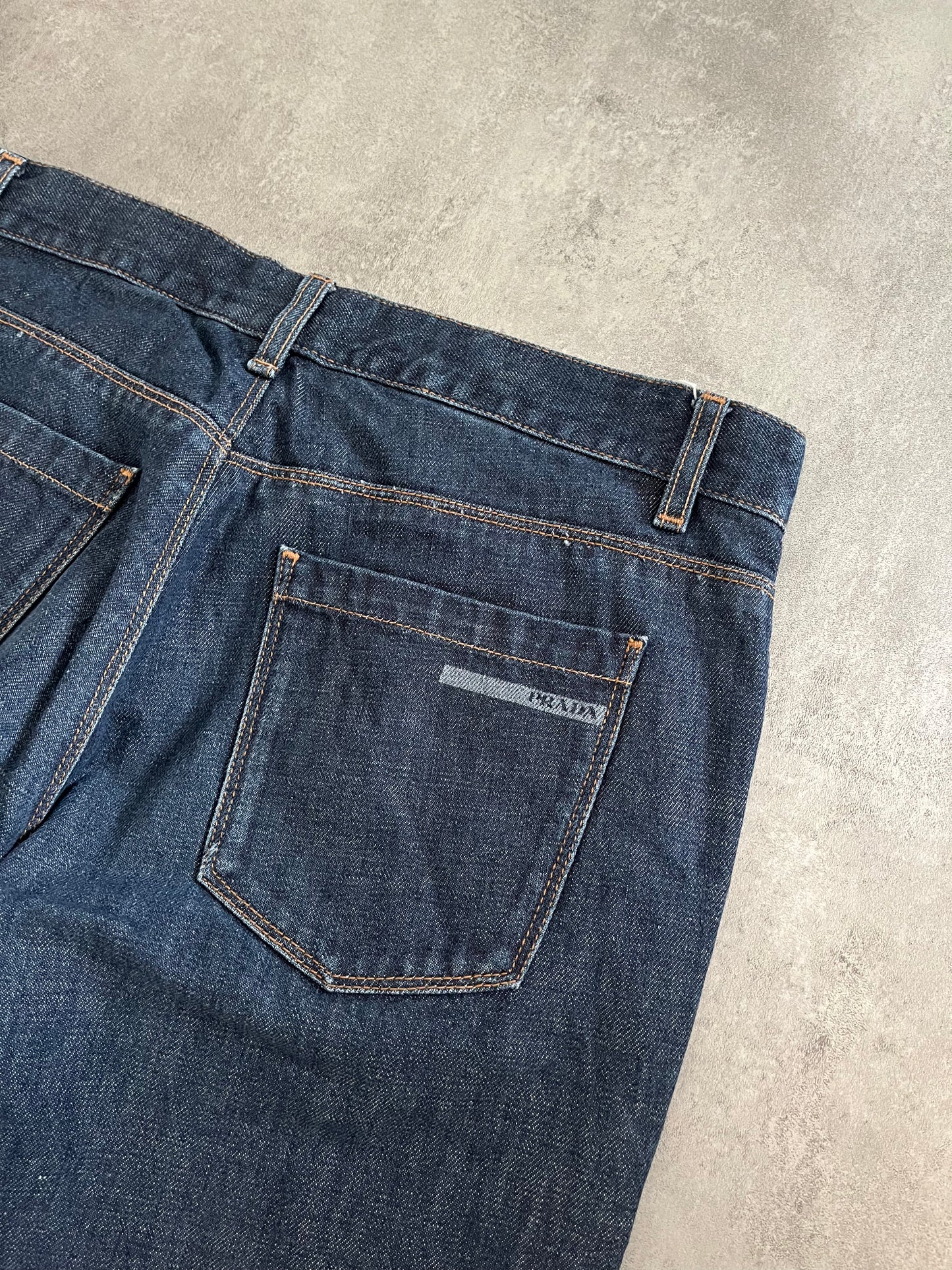 Prada Straight Brut Denim Jeans (M) - 4