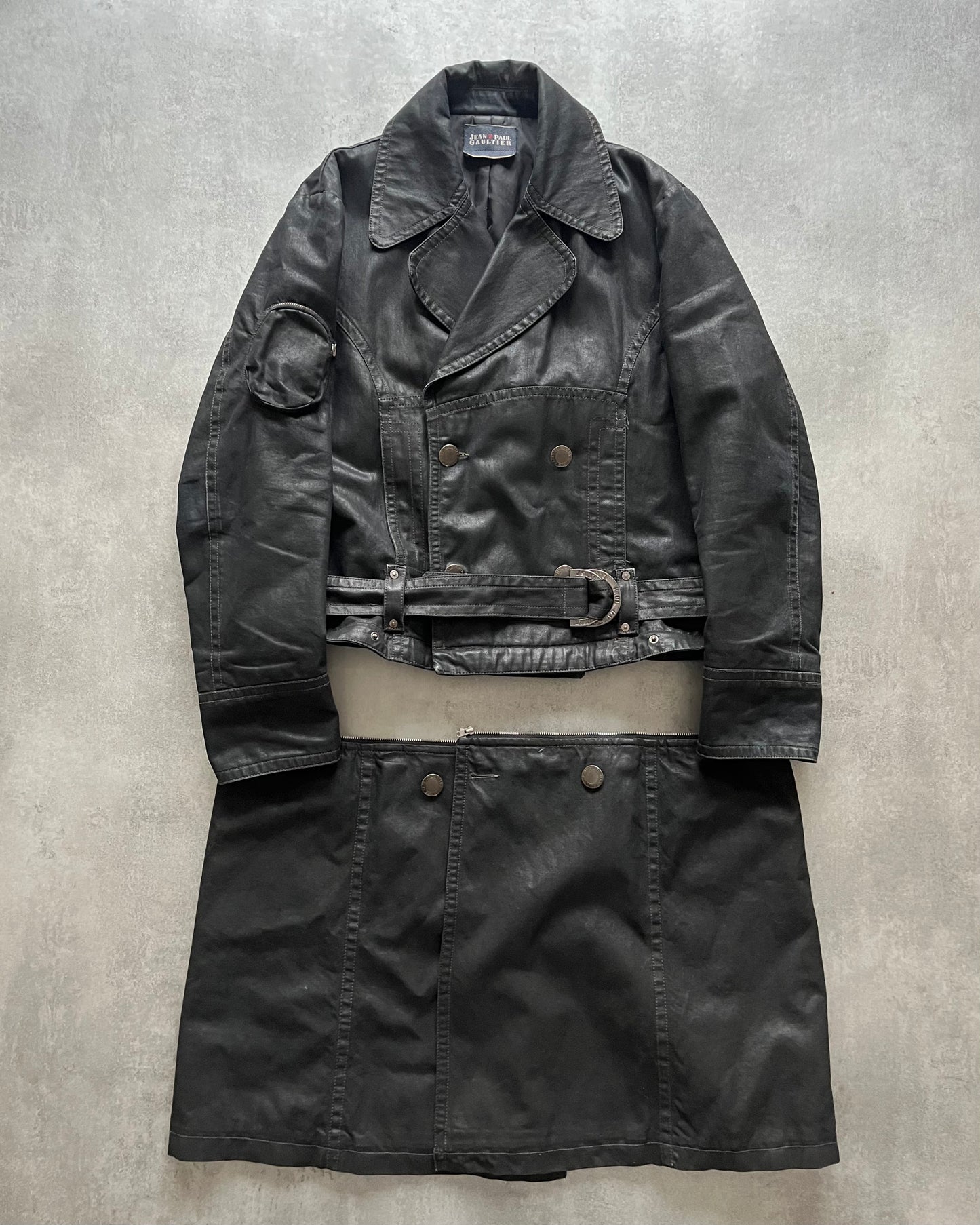 00s Jean Paul Gaultier Cargo Detachable Trench Jacket (M/L) (L) - 3