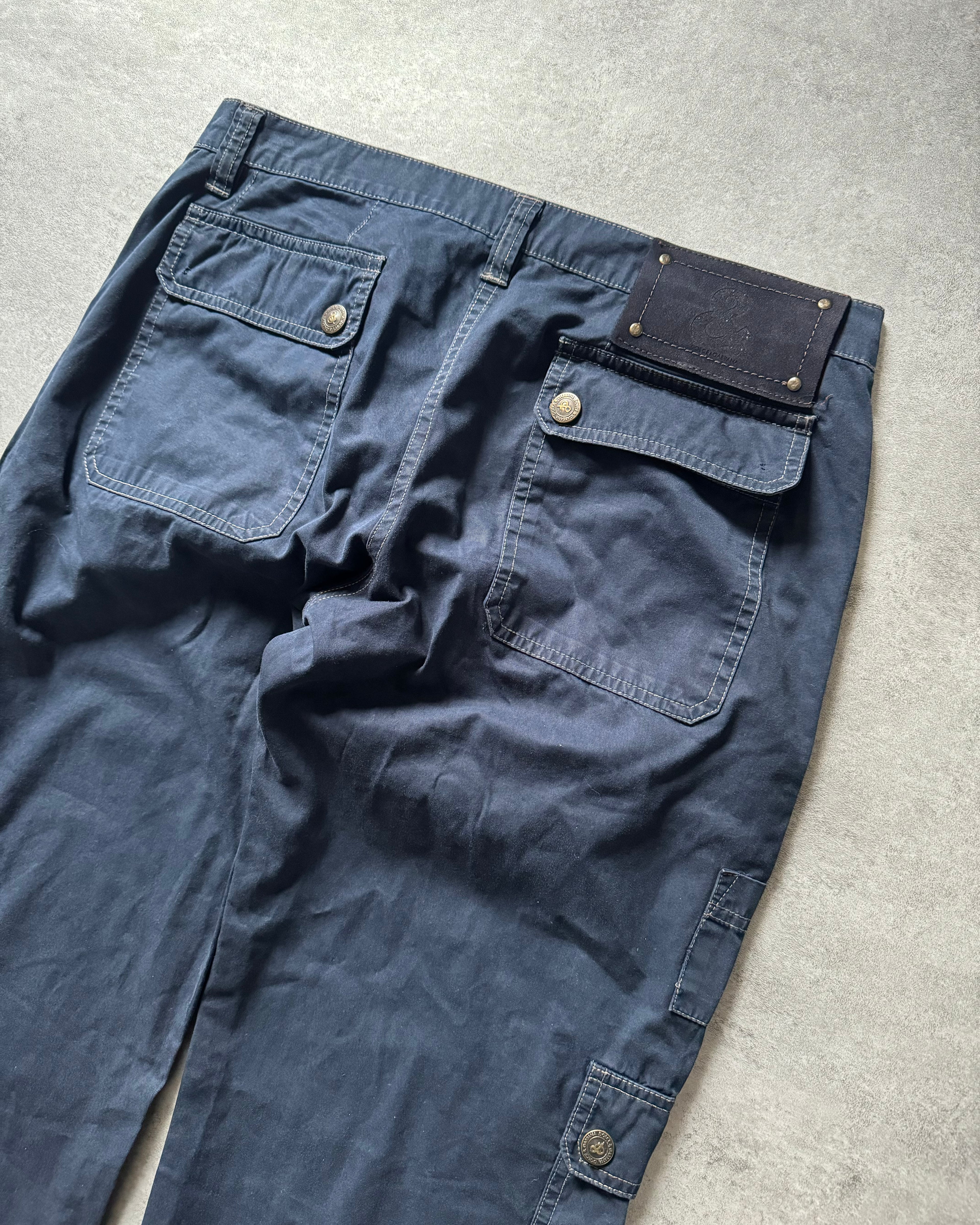 AW2004 Dolce & Gabbana Navy Urban Utility Cargo Pants (M) - 3