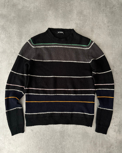 AW2013 Raf Simons Striped Mohair-Blend Sweater (M) - 1