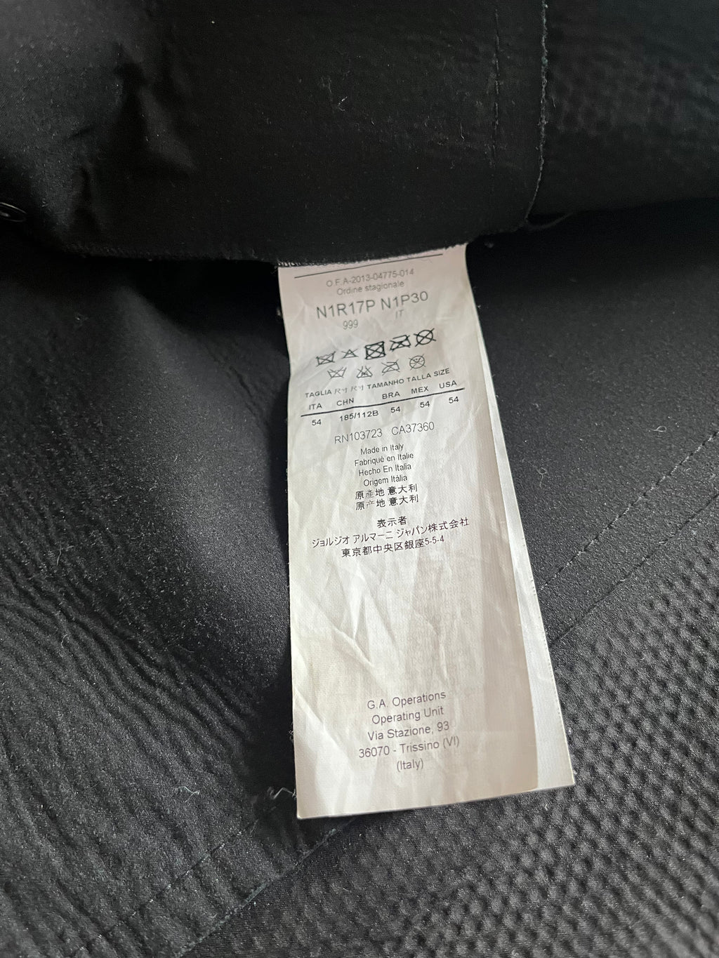 AW2011 Emporio Armani Biker Asymmetrical Leather Jacket (L) - 9