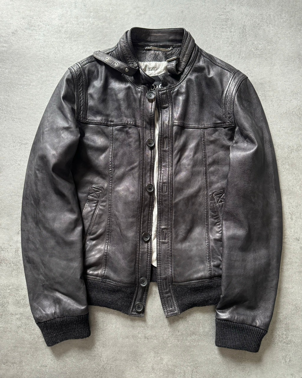 AW2007 Dolce & Gabbana Excellence Lamb Leather Jacket (L) - 1