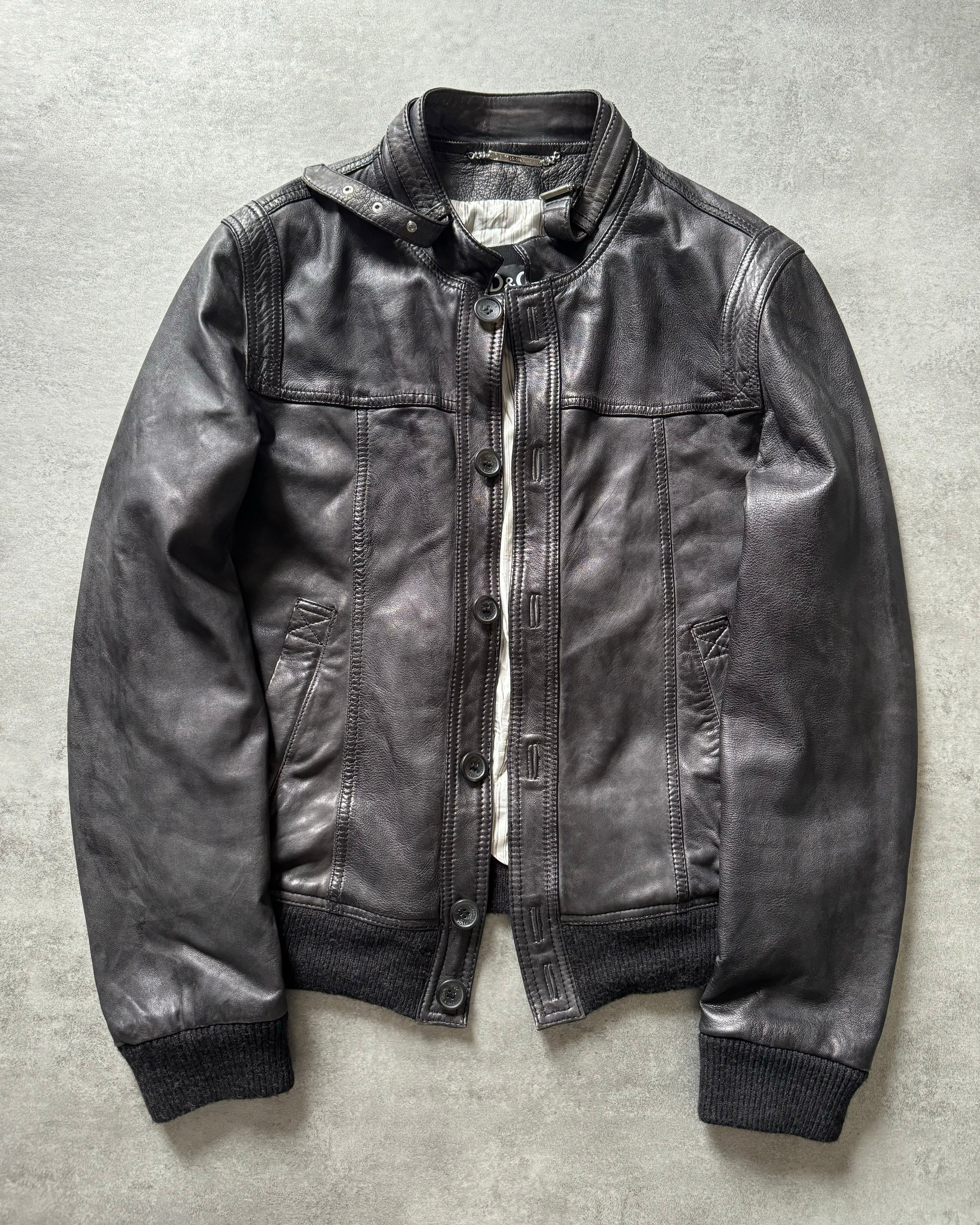 AW2007 Dolce & Gabbana Excellence Lamb Leather Jacket (L) - 1