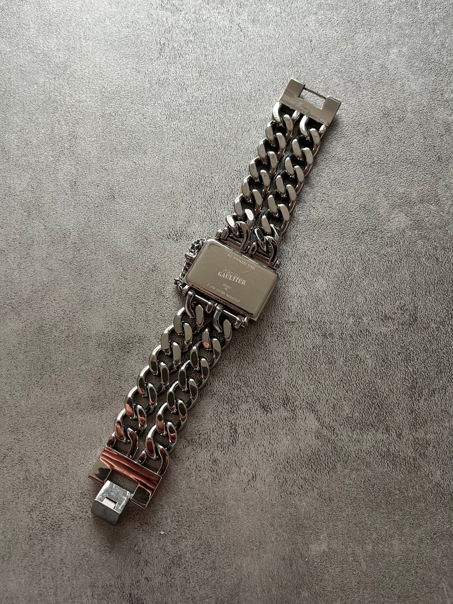 Jean Paul Gaultier Double Chain Silver Steel Watch (OS) - 5